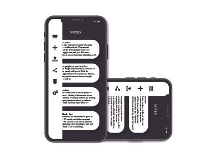 Minimal Ui/ux design of note app app design minimal note of uiux