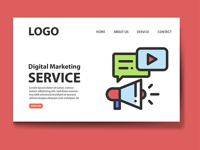 Landing Page Digital Marketing landing page minimal uidesign uiux webdesign