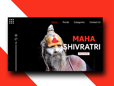 Shivratri Landing Page design landing page ui uiux webdesign