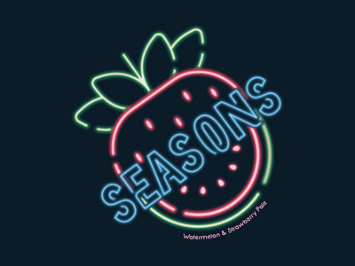 Watermelon & Strawberry beer logo logo design wedding