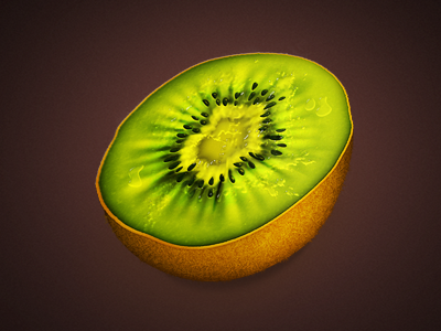 Kiwi fruit icon illustration kiwi
