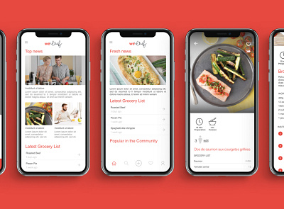 We Chef food app mobile app ui ux