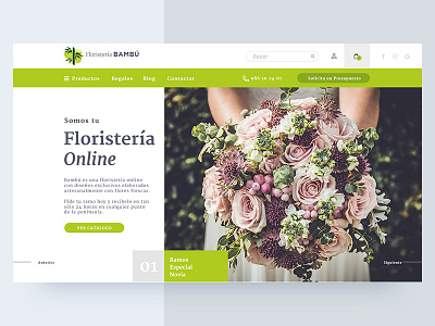 Bambu Online Shop ecommerce flowers home minimal online shop sketch ui design ux design