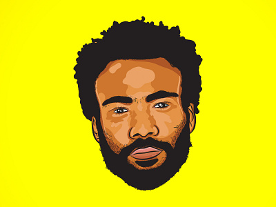 Vector Illustration of Childish Gambino/Donald Glover designer graphicdesign illustration illustrator pentool photoshop portrait vector