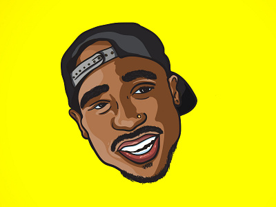 Tupac Illustration concept design illustration illustrator pentool screenprint vector