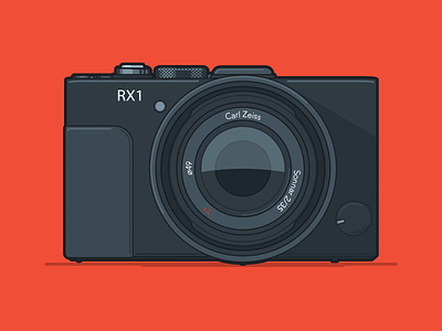 RX1 camera icon illustration photography rx1 sony vector