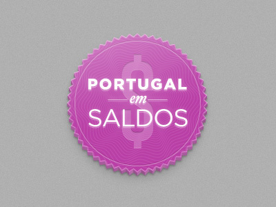 Portugal em Saldos badge logo money sales trendy zigzag