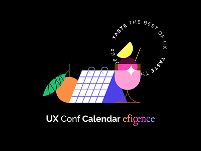 UX Conf Calendar 🗓✨ calendar conference design flat freebie gradient illustration illustrator minimal ui ux vector webdesign