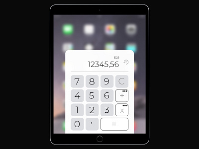 Daily UI Challenge #004 Calculator App 3d touch app calculator calculator app daily ui challenge ios ipad montserrat tablet ui ux