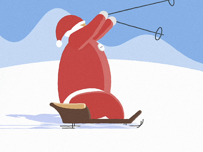 Santa skiing aniamtion animated christmastime illustration loop merry xmas merrychristmas motiondesign motiondesigner santa santaclaus simple skiing snow