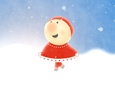 Christmas Run 2d animation cartoon christmas design gif happy illustration run cycle snow winter