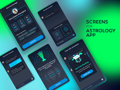 The AstroChat App app astrology chat design mobile ui ux
