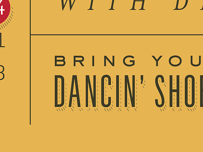 Bring Your Dancin' Shoes design invite matt thompson typography wedding