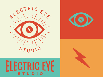 Electric Eye Studio - Branding branding colors eye graphics identity lightning logo matt thompson sturdymfgco typography
