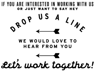 Drop Us A Line graphic sturdymfgco typography website yeah!