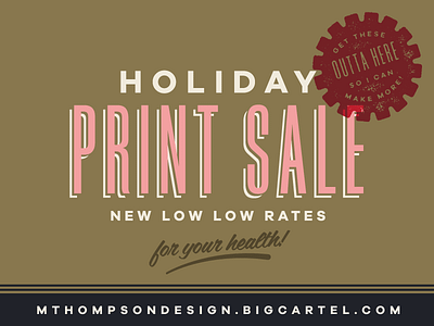 Holiday Sale matt thompson posters print sale