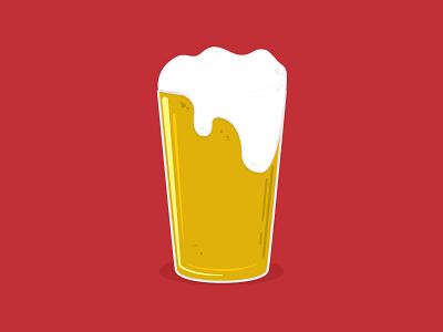 Frothy beer illustration sturdymfgco