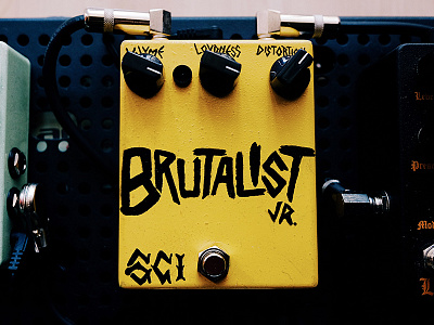 Update: Pedal Finished brutalist jr. cool disortion drawring fun guitar pedal type