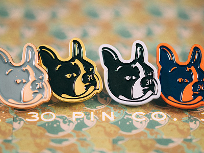 Boston Terrier Pin boston terrier broach cool dog enamel pin fun illustration matt thompson pin