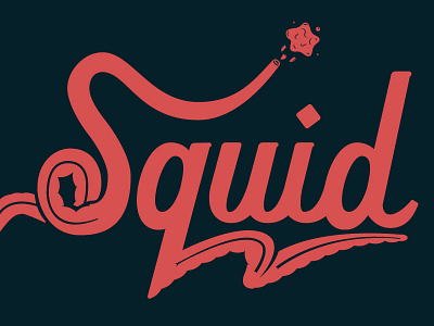 Squid for A Squid, not FOR Squid... WIP cursive custom cycling illustration lettering matt thompson script squid type typography