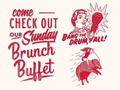 Cupp'a Pieces n' Parts armadillo chicken illustration matt thompson nxnw pinup type typography work