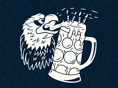 How many lil' lix does it take? beer birthday eagle fun illustration matt thompson work