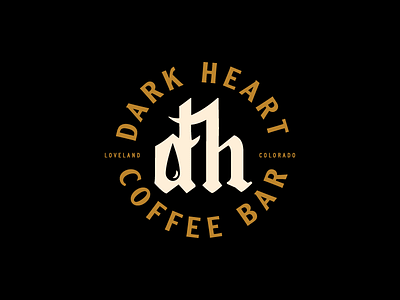 Dark Heart - nah badge blackletter coffee matt thompson seal type