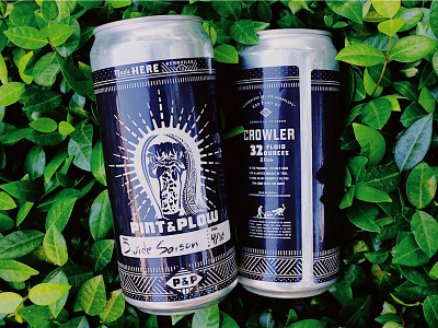 Pint & Plow Crowler beer beer cans cans crowler illustration layout matt thompson type