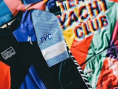 Team Yacht Club x Rapha cycling kit matt thompson rapha