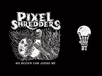 Pixel Shredders Bowling Squad bowling death metal lettering metal shred