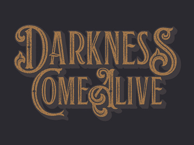 Darkness unused custom type design lettering matt thompson packaging typography