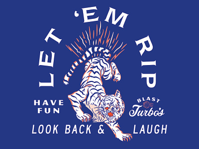 Let 'em Rip design farts fun illustration matt thompson tiger type typography
