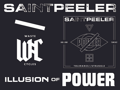 Saintpeeler // Illusion of Power long sleeve shirt apparel band band merch longsleeve matt thompson merch music saintpeeler screenprint sleeve print texture type typography