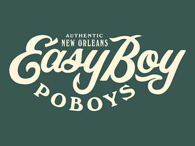Easy Boy outtake lettering logo matt thompson script type typography