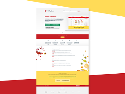 Profi carousel cta design ecommerce editorial eshop header icons login login form red register ui ux web webdesign yellow