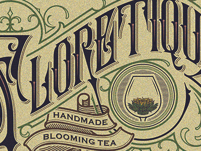 Floretique handlettering lettering logotype victorian style vintage