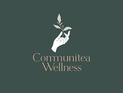 CommuniTEA Wellness - Logo 1 branding graphic design illustration logo typography vector