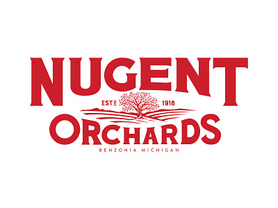 Nugent Orchards Logo branding design graphic design illustration logo typography