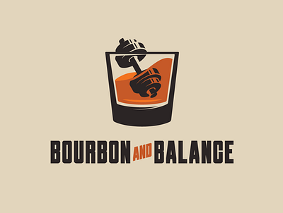 Bourbon and Balance Podcast Logo branding design graphic design icon design illustration logo typography