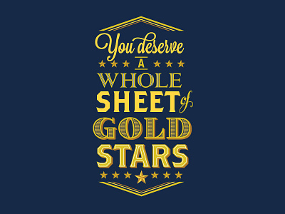 Goldstars graphic design illustration print design