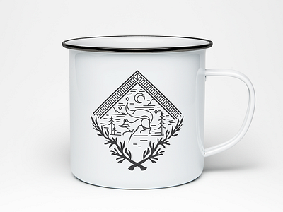 Campfire Mug Design illustration product design