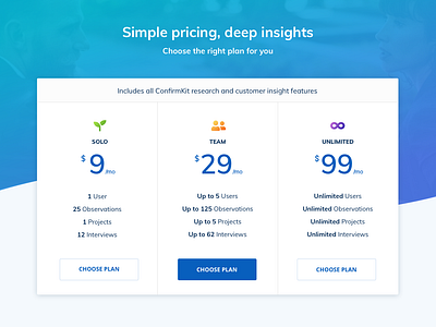 B2B SaaS Pricing Plans design pricing saas ui web