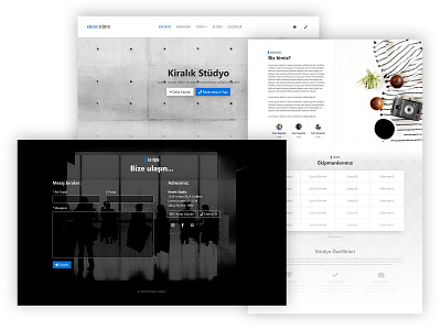 Studio Website single page ui ux web design