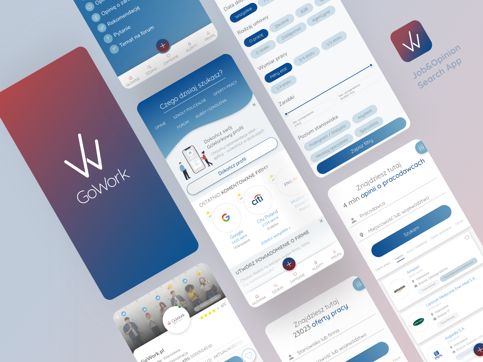 Job search app by Mi gavka on Dribbble