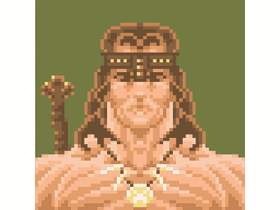 ❧ Pixel Arnold – Conan 8bit arnold pixel pixelthursday schwarzenegger