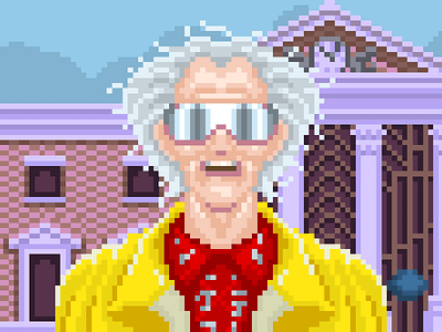 ❧ Doc Brown 2015 8bit backtothefuture pixel pixelthursday