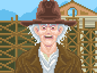 ❧ Doc Brown 1885 8bit backtothefuture pixel pixelthursday