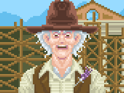 ❧ Doc Brown 1885 8bit backtothefuture pixel pixelthursday