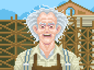 ❧ Doc Brown 1885 8bit backtothefuture pixel pixelthursday