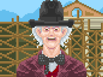 ❧ Doc Brown 1885 8bit backtothefuture pixel pixelthursday